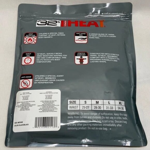 32 Degrees Women's Baselayer Legging Pant Black Medium 2 Pack Fitted Stretch NWT - Picture 4 of 5